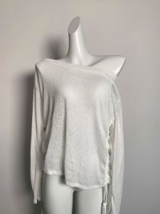 Bikini Dài Tay Màu Trắng Trong Suốt Đa Năng Áo Che Tắm Đi Biển Váy Che Váy Che Phụ Kiện Đi Biển Đồ Bơi Đồ Thể Thao