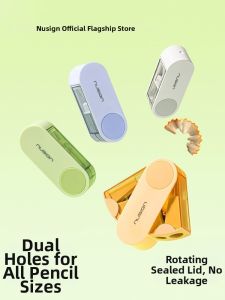 Nusign | Rotating Dual-hole Sharpener Folding Design Elementary School Students Pencil Sharpener