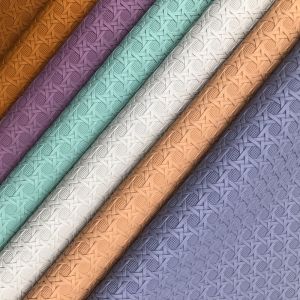 Handmade Nest 2 Braided Embossed Artificial Leather Sofa Seat Hard Cover European Standard Environmental Protection 1.0mm Thickness