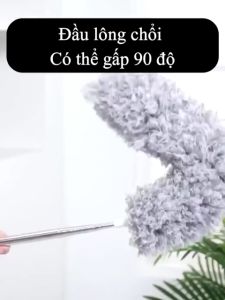 Chổi Quét Trần Nhà Bằng Sợi Cán Dài Xếp Gọn dài 2m8 Xoay 360 Độ