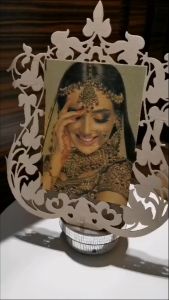 (Custome Made) Engraved wooden picture frame - A5 wooden photo frame -carving phto frame -color printing direct on fram