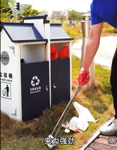 Multipurpose Kitchen Tongs Pickup Tool Stainless Steel Grabber Reacher Tool - Garbage Clip Reacher Pick Up Stick - Garbage Scissor Tongs & Reaching Claw Trash Pickup Garden Nabber