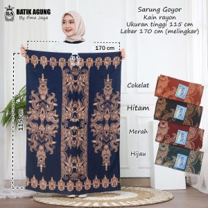 Sarung Batik Wanita Mbak Santri Kartun Gloyor Bahan Rayon Lemes Adem Murah