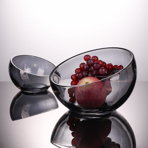 Modern Minimalist Crystal Glass Fruit Bowl Transparent Luxury Sensation Salad Dish Home Living Room Dining Utensils