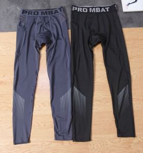 Export! Basketball Quick-Drying Tights Mens Fitness Sports Leggings High Elasticity with Pockets Running Training Pants
