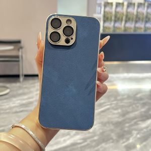 Luxury Washed Color Vintage Cowboy Phone Case iPhone 16 15 14 13 12 11 Pro Max Plus Plating Camera Lens Protect Shockproof Cover