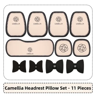 CapitAuto | Elegant Womens Camellia Car Seat Cushion