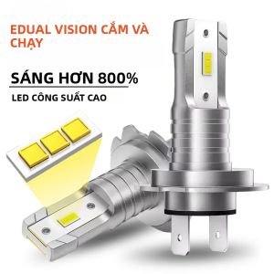 2x H7 Bóng Đèn LED Không Quạt 30000LM Siêu Sáng CSP Chip 6000K Trắng Không Dây Mini Đèn Đội Đầu Cho Ô Tô Đa Năng Plug & Play 12V