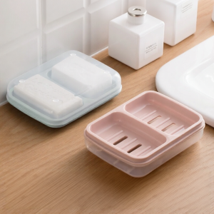 CHAHUA | Đĩa Xà Phòng Hai Ngăn Có Nắp Kích Thước Lớn