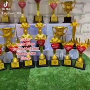 Hadiah Hari Guru / Teachers Day Gift Trophy With Custom Name  ** Malaysia Ready Stock Ship From KL