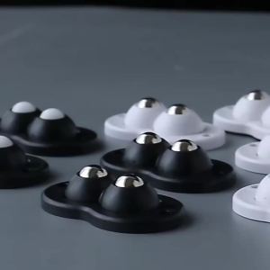 4PCS Self Adhesive Non Perforated Universal Wheel Furniture Base Roller Ball Type Stainless Steel Nylon Casters Handcart Silent