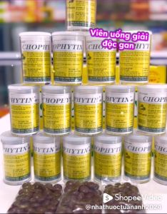Viên uống hỗ trợ mát gan thanh nhiệt Chophytin - Chai 40 viên