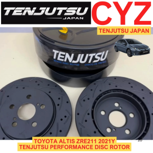 (1 PAIR) Tenjutsu Japan Toyota Altis Zre211 2021Y Front Sport Disc Rotor Slotted Drille From Japan