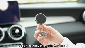 YESIDO C210 New Zinc Alloy Dual Ball Rotatable Car Phone Holder with 360° Rotation and Durable Magnetic Grip