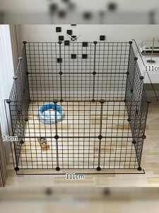 Dog Cage Pet Playpen Fence 45*35CM DIY Metal Stackable Cage for Puppy Pet Frame Steel Panel Extendable