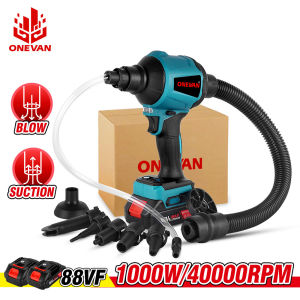 ONEVAN 1000W 40000RPM Cordless Dust Blower Multifunction Rechargeable Vacuum Blower With 6 Nozzles For Makita 18V Battery
