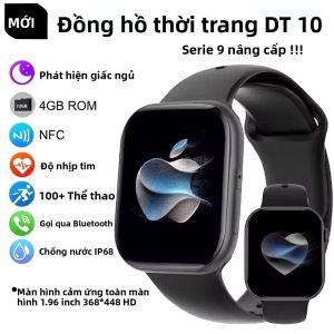 Đồng Hồ Thông Minh DT Watch 10 Dành Cho Nam Và Nữ 32GB Màn Hình AMOLED HD Âm Thanh Vòm 3D NFC Chống Nước IP68 Thiết Bị Theo Dõi Thể Dục Với Chức Năng Đo Nhịp Tim