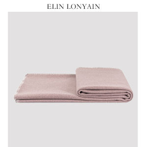 ELIN LONYAIN | Elegant Minimalist Design Wool Blended Fringed Throw