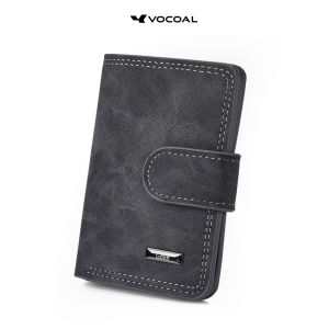 VOCOAL Mens Wallet Simple Short Soft PU Business Wallet Multi-Card Position Holder Long Travel Purses Coin Pouch ID Credit Cards Holders