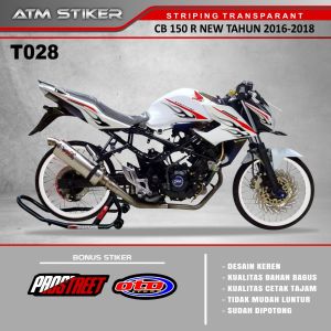Striping variasi transparant honda cb 150 r new 2016-2018