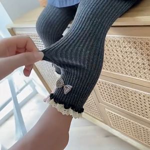 ByKiddos - Legging Bayi Perempuan Model Korea Pita Rufle / Celana Legging Anak Perempuan IMPOR