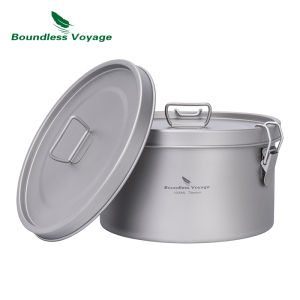 Boundless Voyage Titanium Dinner Box Multi-Functional Food Storage Container with 2 Lids  for Picnic Travel School Lunch Box