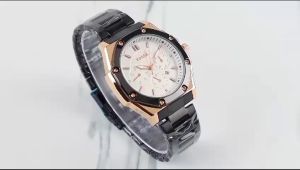 Box Exclusive Jam Tangan Fos Mur VA-842DA / Jam Tangan Fashion Pria Tali Rantai Diameter 48 cm