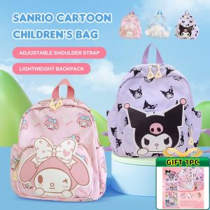 Free Stickers Cute Sanrio Children's Backpack With Cartoon Design And Waterproof Nylon Material For Children