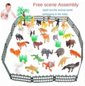 53 Pcs Farm Animal Toys Set Realistic animals Toys kids Early Education Model Mini Small Animal Combination Cognitive Learning