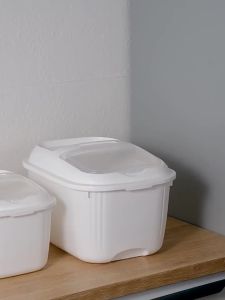 Fortune Home Rice Storage Box With Lid and Wheels Large Capacity Rice Dispenser Insectproof and Moistureproof Rice Storage Box 5/10/15KG