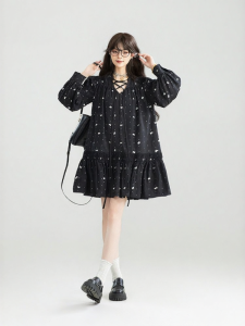 KEIKO | Floral A-line Dress for Autumn