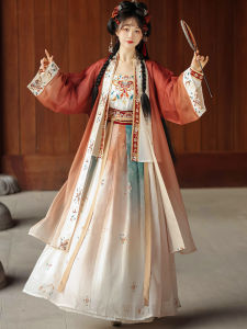 Original Hanfu Womens Clothing [Jinyu Butterfly] Song Dynasty Style Embroidered Spring Summer Waist Length Skirt