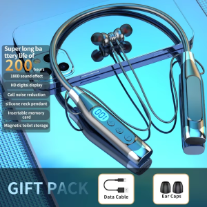 LS | New Bluetooth Earphones Wireless Headphones Magnetic Sport Neckband Neck-hanging TWS Earbuds Wireless Blutooth Headset with Mic
