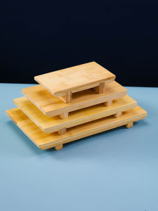 Japanese Style Wooden Sushi Board Rectangular BBQ Tray Hotel Creative Flat Plate Dining Utensils Bamboo Wood Tray Plate