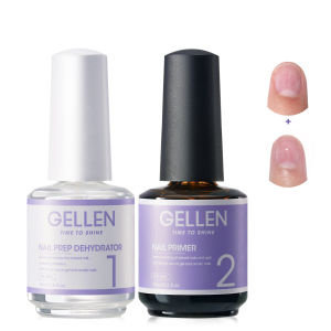 GELLEN 2pcs Nail Dehydrator and Primer Set for Gel Nail Polish Acrylic Powder Press Ons Air Dry Long Lasting Adhesion Nails Art