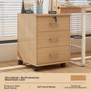 ZHUOHE | Under Desk Mobile Filing Cabinet Narrow Design