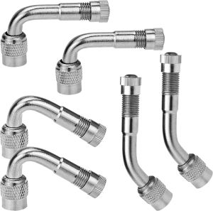 2Pcs Tire Valve Extension 45 90 135 Degree Tire Valve Stem Extension Brass Adaptor Compatible for Passenger Cars Stroller Bicycles Motorcycles Trailers RV and Recreational Vehicles