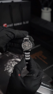 Jam Tangan Wanita Alexandre Christie Classic Steel AC 8705 LDBIPDG Black Dial Black Stainless Steel Strap