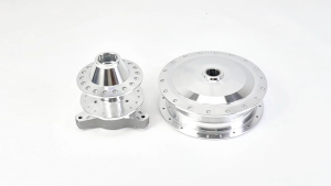 MUTAKIN ดุมหน้า-หลัง กลึงเงา AEROX V1 V2 Front Disc and Rear Drum