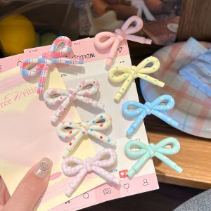 Cute Girl Butterfly Knot Hair Clip Forehead Side Bangs Duckbill Hair Clip Childrens Hair Card Lovely Hair Accessories