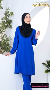 Set Sajeeda Nawrah Baju Da Seluar Ironless Fashon Muslimah