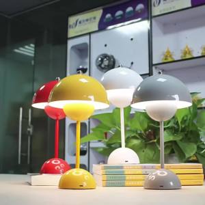 2024 LED Table Lamp Touch Switch Dimming Reading Lamp Flower Bud Mushroom  Lamp Rechargeable Nordic Desk Lamp for Home Decor