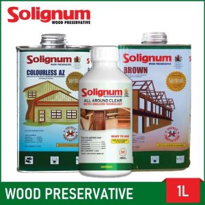 SOLIGNUM WOOD PRESERVATIVE FOR TERMITES CONTROL 1 LITER / 1 GALLON ALL AROUND CLEAR / BROWN | COLOURLESS PANLASON SA ANAY NA PINAPAHID SA KAHOY LASON SA ANAY AMAG (FUNGI) BUKBOK(BORERS)