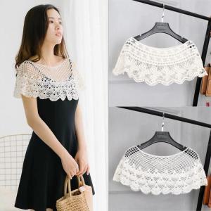 Lace Summer Sleeveless Jacket Dressy Blouse Cover-up