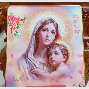 Lịch 2026 - Lịch tráng gương kích thước 34x60cm kèm lốc 14.5x20.5cm - Đức Mẹ (ĐM)