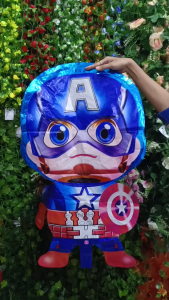 Paket Dekorasi Balon Foil Captain America Simpel