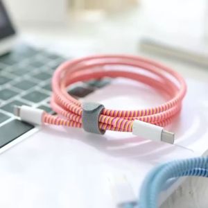 Dây quấn tai nghe cáp sạc điện thoại dài 50cm siêu bền - Bảo vệ dây cáp chống rối dứt gãy - Nhiều màu sắc cute
