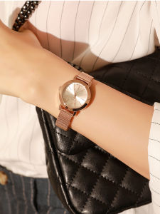 Julius Womens Watch Quartz Steel Band Night Light Waterproof Student Watch round Dial Stainless Steel Buckle 28mm Diameter