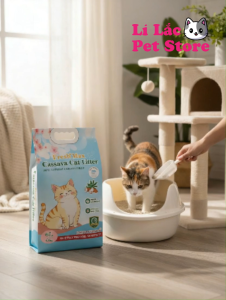 Cát vệ sinh mèo Fresh Max Cassava 6L – Mùi sữa tự nhiên ít bụi khử mùi mạnh