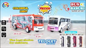 Mainan Mobil Bus Basuri TELOLET Ada Musik dan Lampu MURAH BERKUALITAS